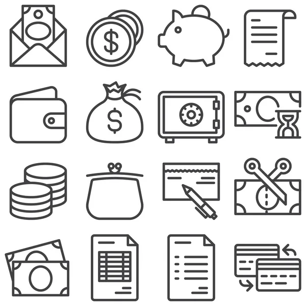 Finance line icons set — Stock Vector