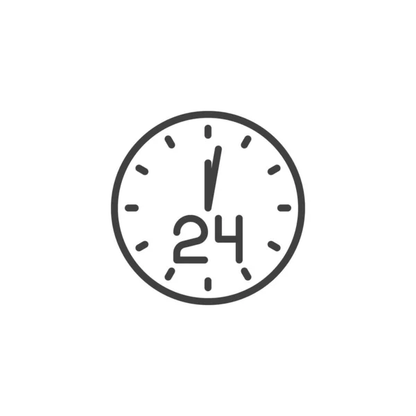 24 hours time line icon — Stock Vector