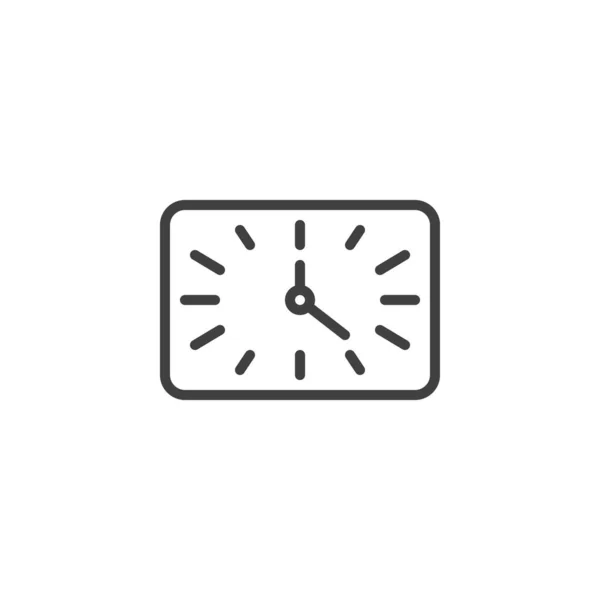 Reloj cuadrado línea de tiempo icono — Vector de stock