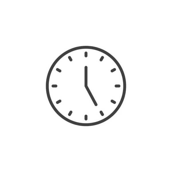 Five o'clock line icon — Stock Vector