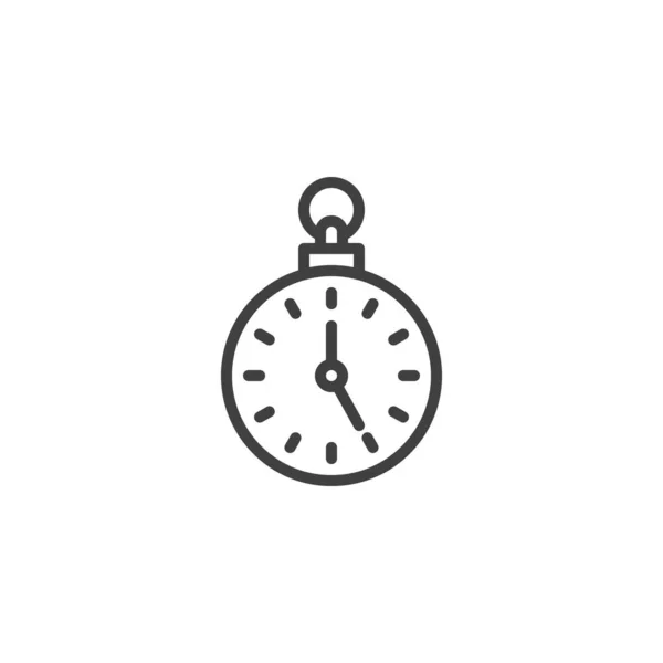 Zak horloge lijn pictogram — Stockvector