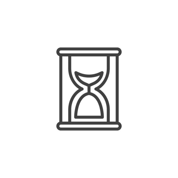 Ikona linii zegara z piasku — Wektor stockowy