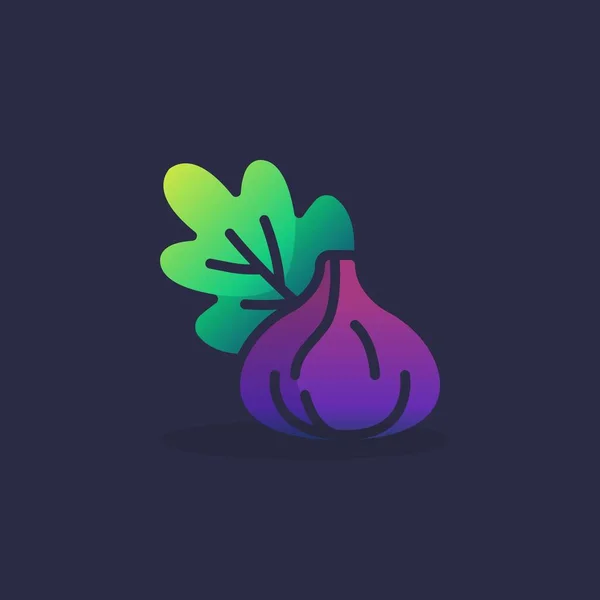Figues fruit plat icône — Image vectorielle