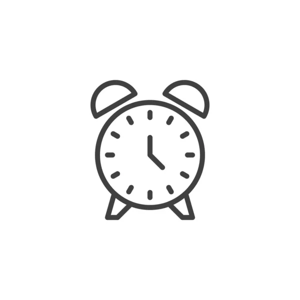 Alarma reloj línea icono — Vector de stock