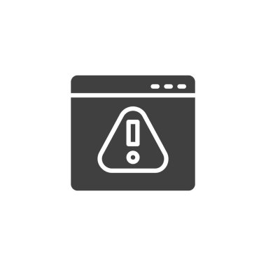 Tarayıcı, hata vektörü simgesi