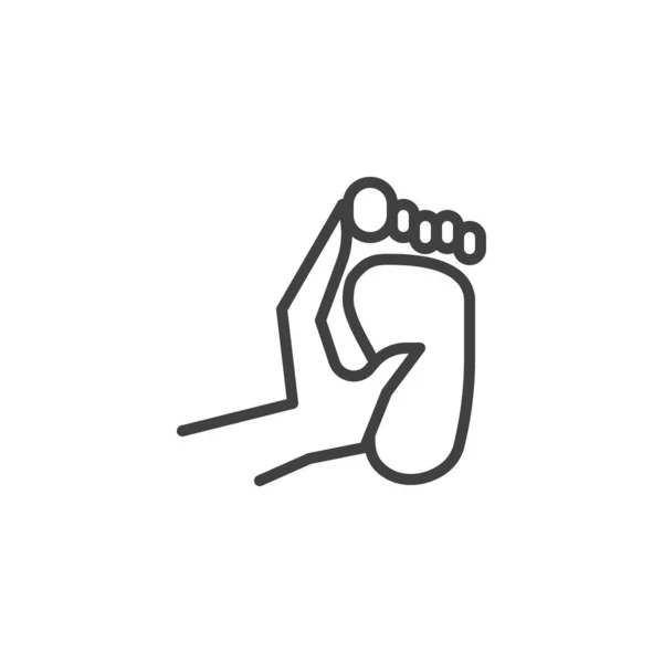 Feet massage line icon — Stock Vector