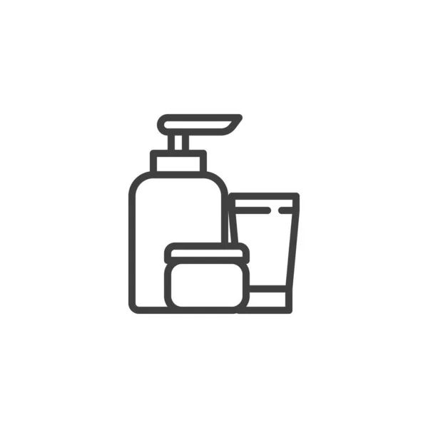 Icono de línea de cosméticos Spa — Vector de stock