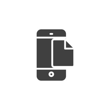 Mobile document vector icon