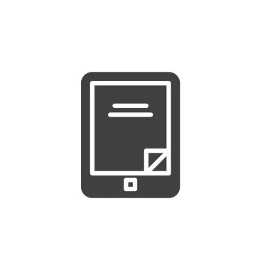 Elektronik kitap okuyucu vektör simgesi