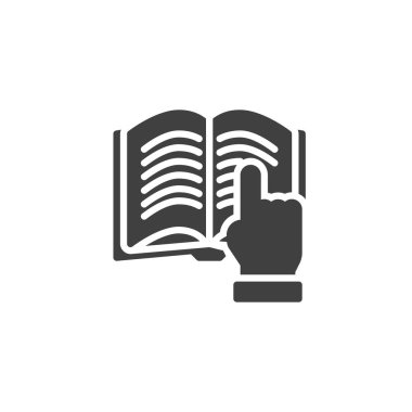 Kitap vektörü simgesi okunuyor