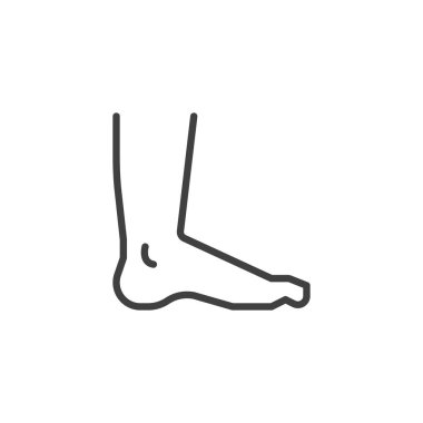 Human leg line icon