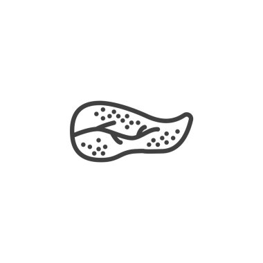 Pankreas organ çizgisi simgesi