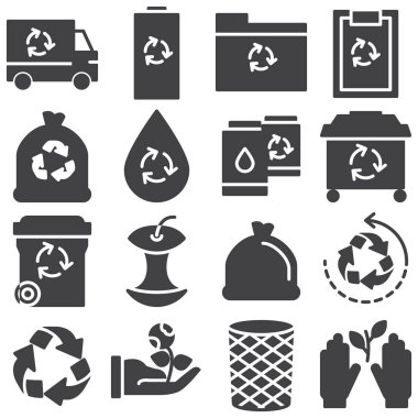 Ekoloji vector Icons set
