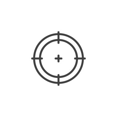 Çember hedef çizgi simgesi
