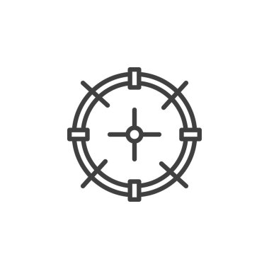 Hedef amaç çizgisi simgesi