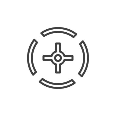 Keskin nişancı silahı hedef satırı simgesi