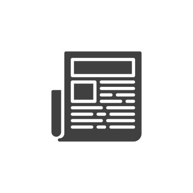 Gazete başlık vektör simgesi