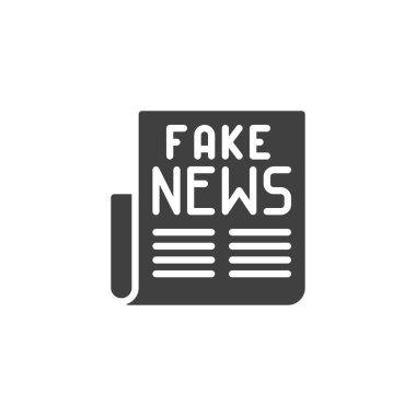 Fake news headline vector icon