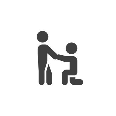 Eşcinsel evlilik teklifi vektörü simgesi