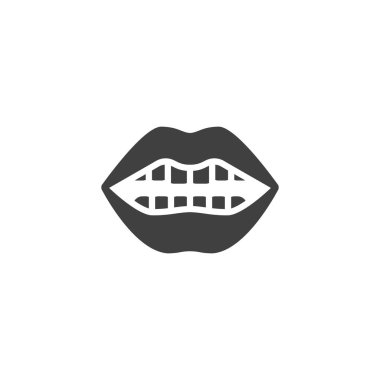 İnsan ağız vektör simgesi