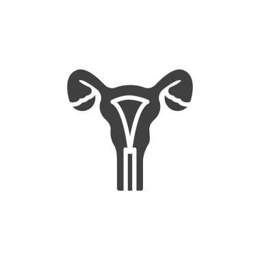 Dişi üreme organı vektör simgesi