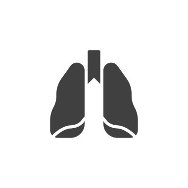 İnsan ciğerleri vektör simgesi