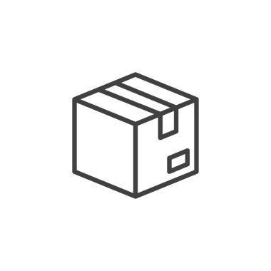 Packed box line icon