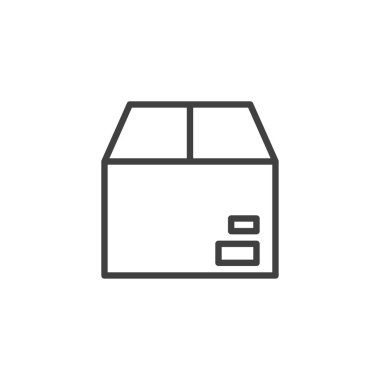 Delivery box package line icon