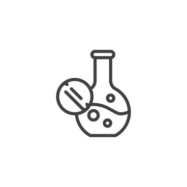 Eczane laboratuar çizgisi simgesi