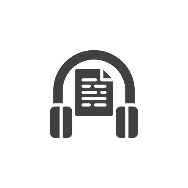 Icono de vector lección de audio — Vector de stock