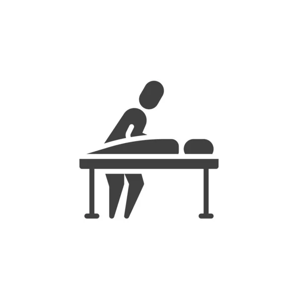 Back massage therapy vector icon — Stock Vector