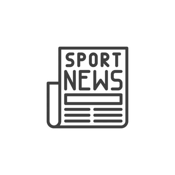 Sport news headline line icon — Stock Vector