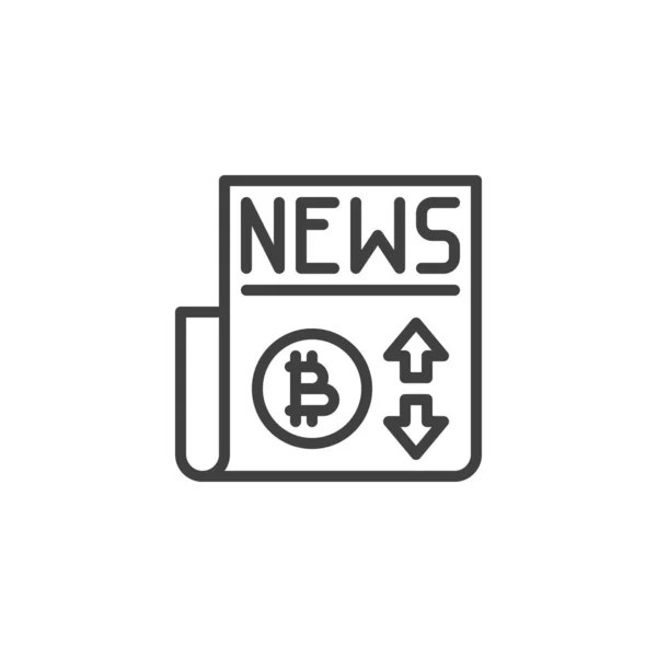 Crypto moneda titular de noticias icono — Vector de stock