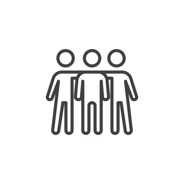 Gente amistad línea icono — Archivo Imágenes Vectoriales