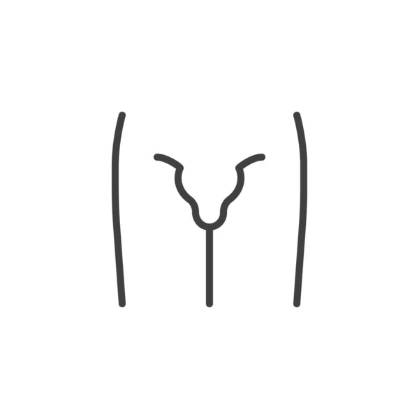 Icono de línea genital masculina — Archivo Imágenes Vectoriales