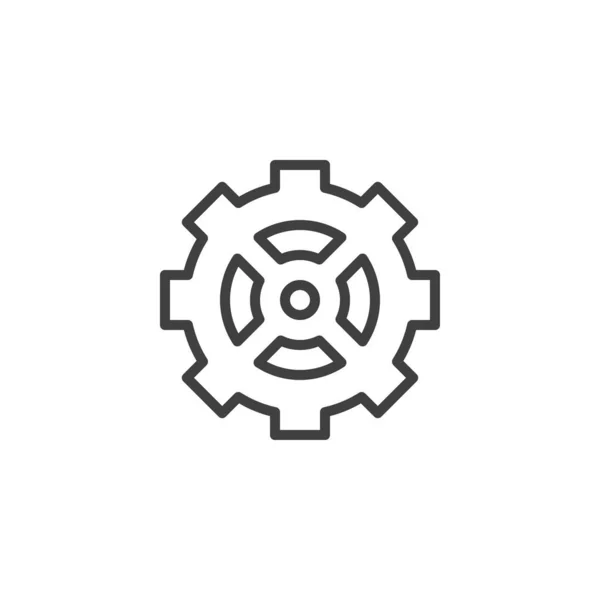 Cog gear line icon — Stock Vector