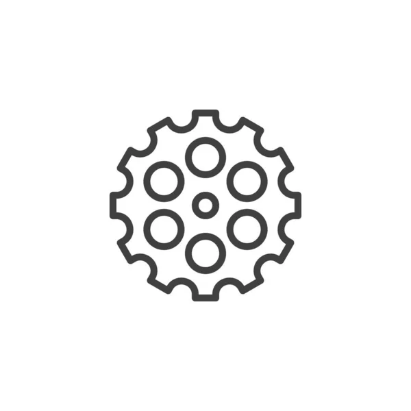 Cog gear line icon — Stock Vector