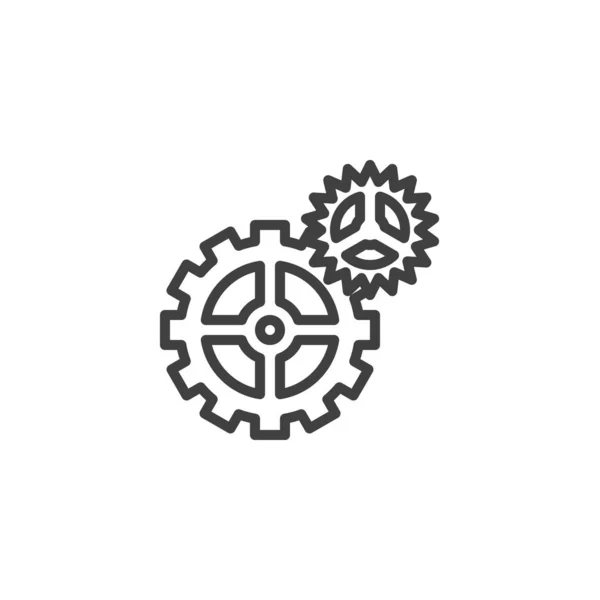 Cog gear line icon — Stock Vector