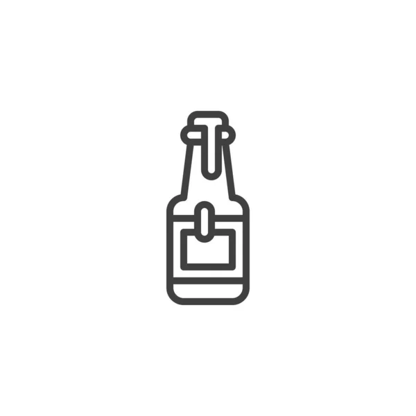 Sauce Flasche Linie Symbol — Stockvektor