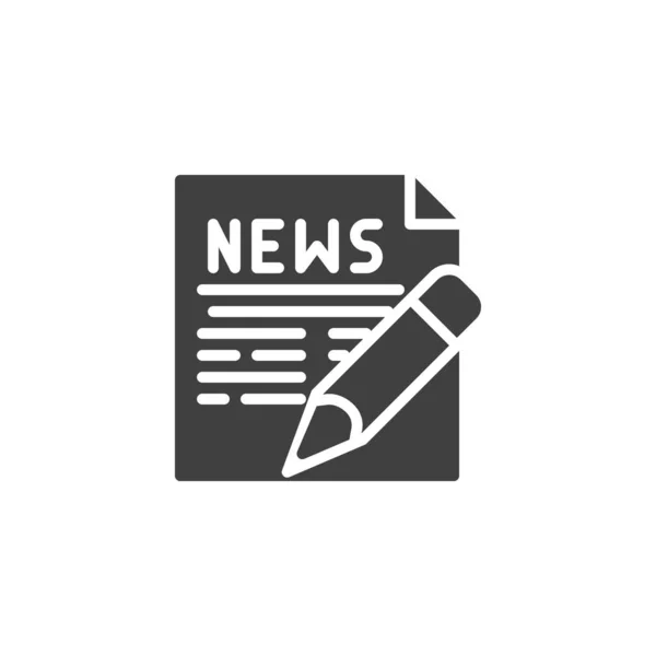 Writing news publication vector icon — Stok Vektör