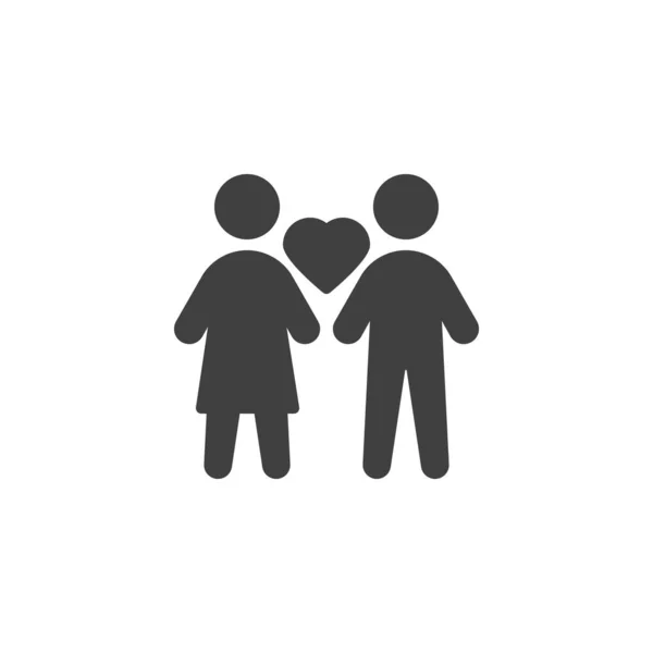 Casal amor relacionamento vetor ícone —  Vetores de Stock