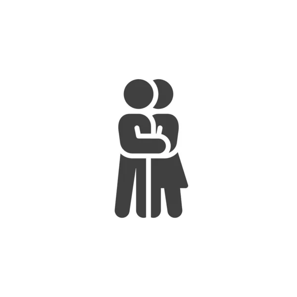Couple embrasser icône vectorielle — Image vectorielle