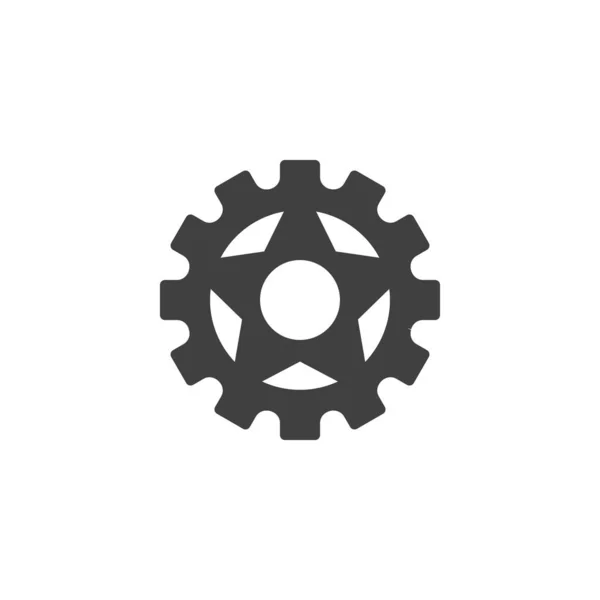 Gear wheel vector icon — Stock Vector