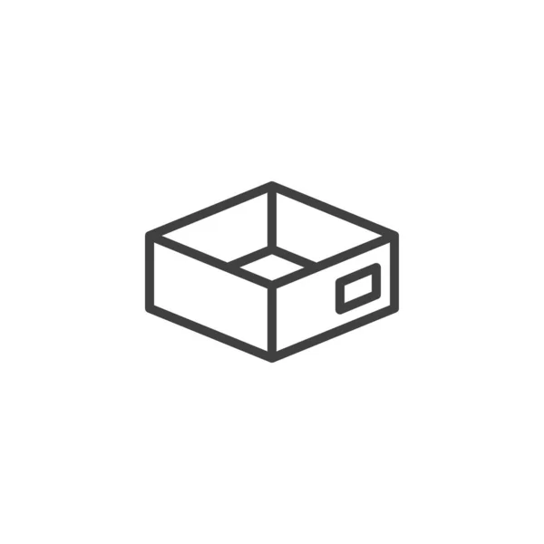Empty box line icon — Stock Vector