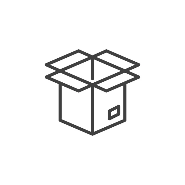 Emballage boîte ligne icône — Image vectorielle