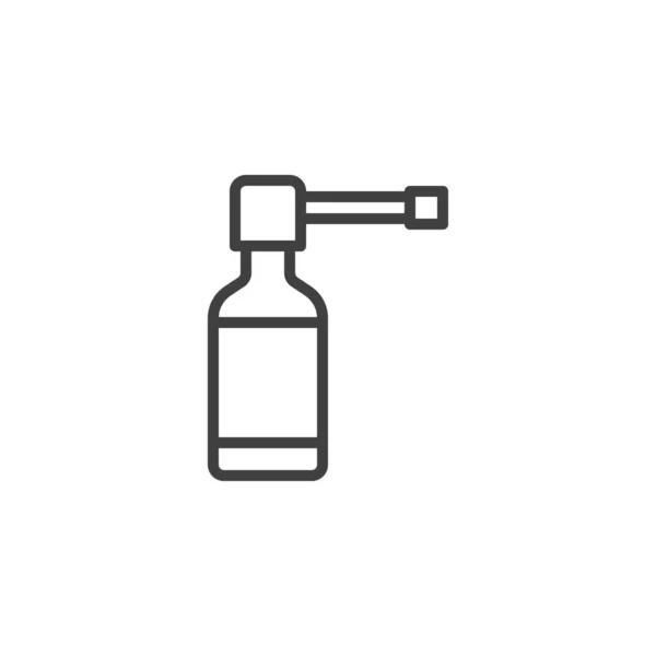 Medicina spray bottiglia linea icona — Vettoriale Stock