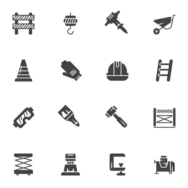 Conjunto de iconos de vector de herramientas de construcción — Archivo Imágenes Vectoriales
