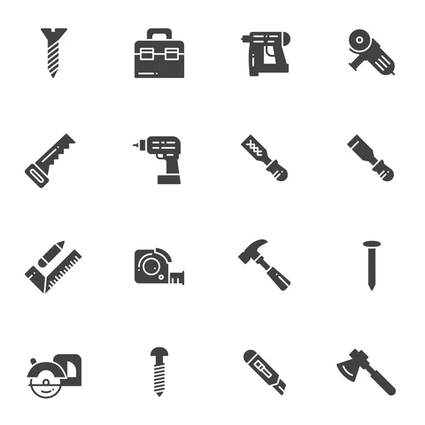 Reparatur Werkzeug Vektor Symbole gesetzt — Stockvektor