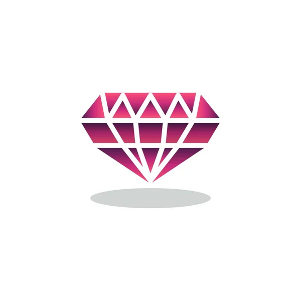 Ruby Precious stone flat icon — Stock Vector