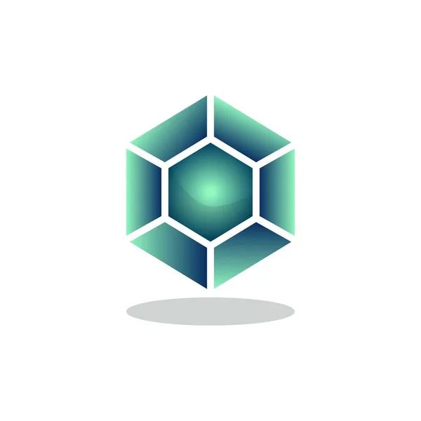 Emerald crystal stone flat icon — Stockový vektor